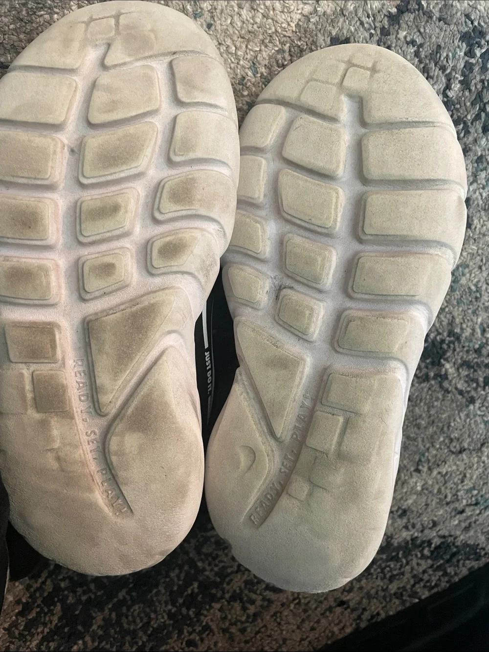 Nike Black and White Slip-On Athletic Sneakers with Colored Insoles